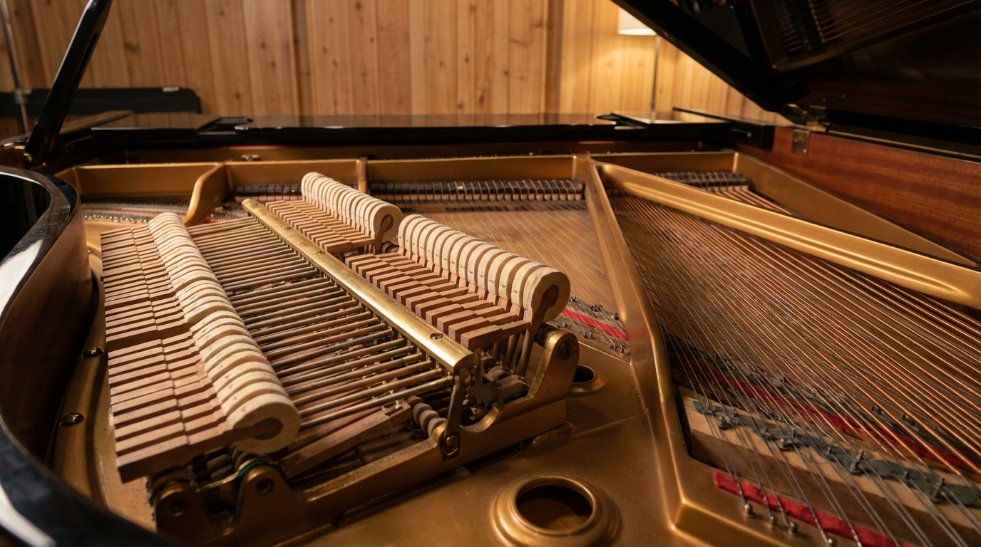 グランドピアノの内部